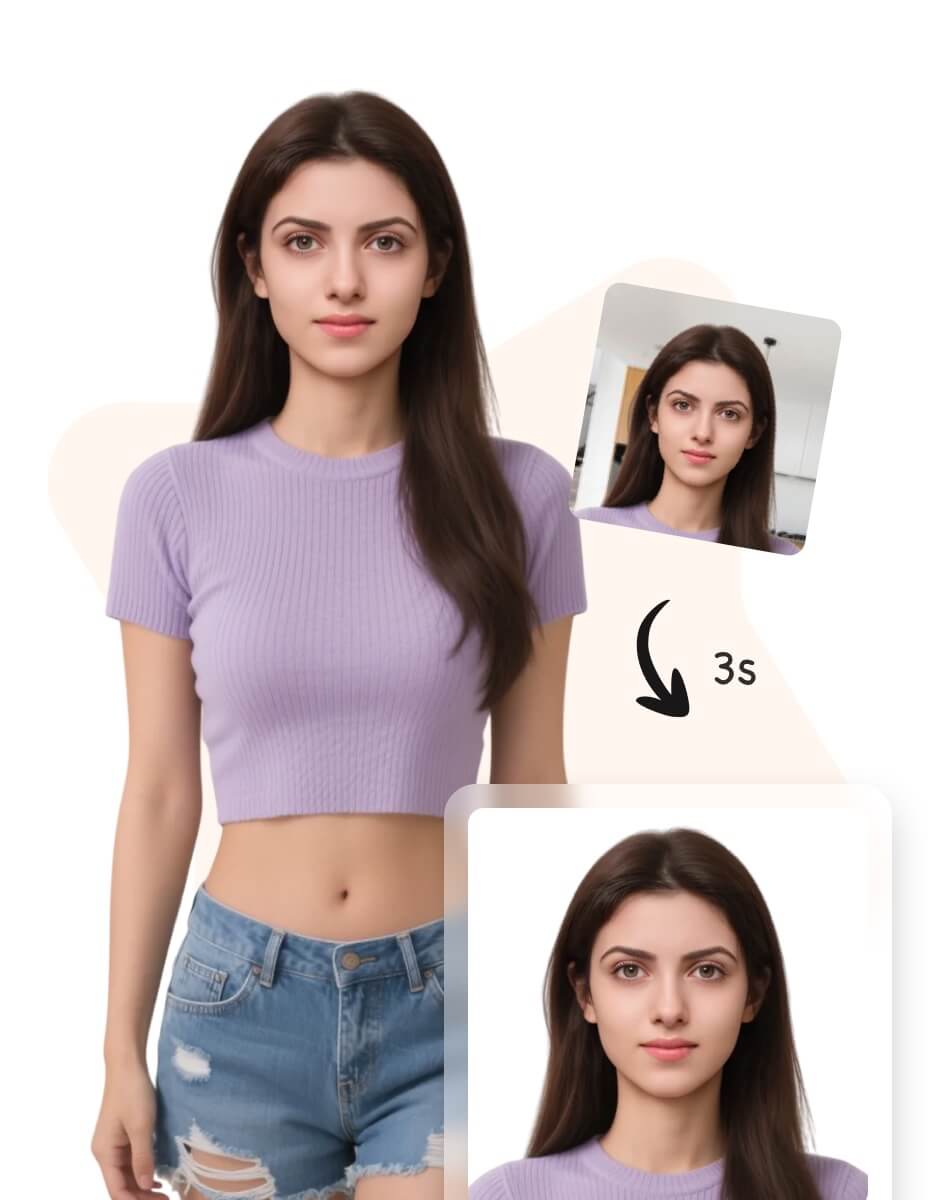 Passport photos examples